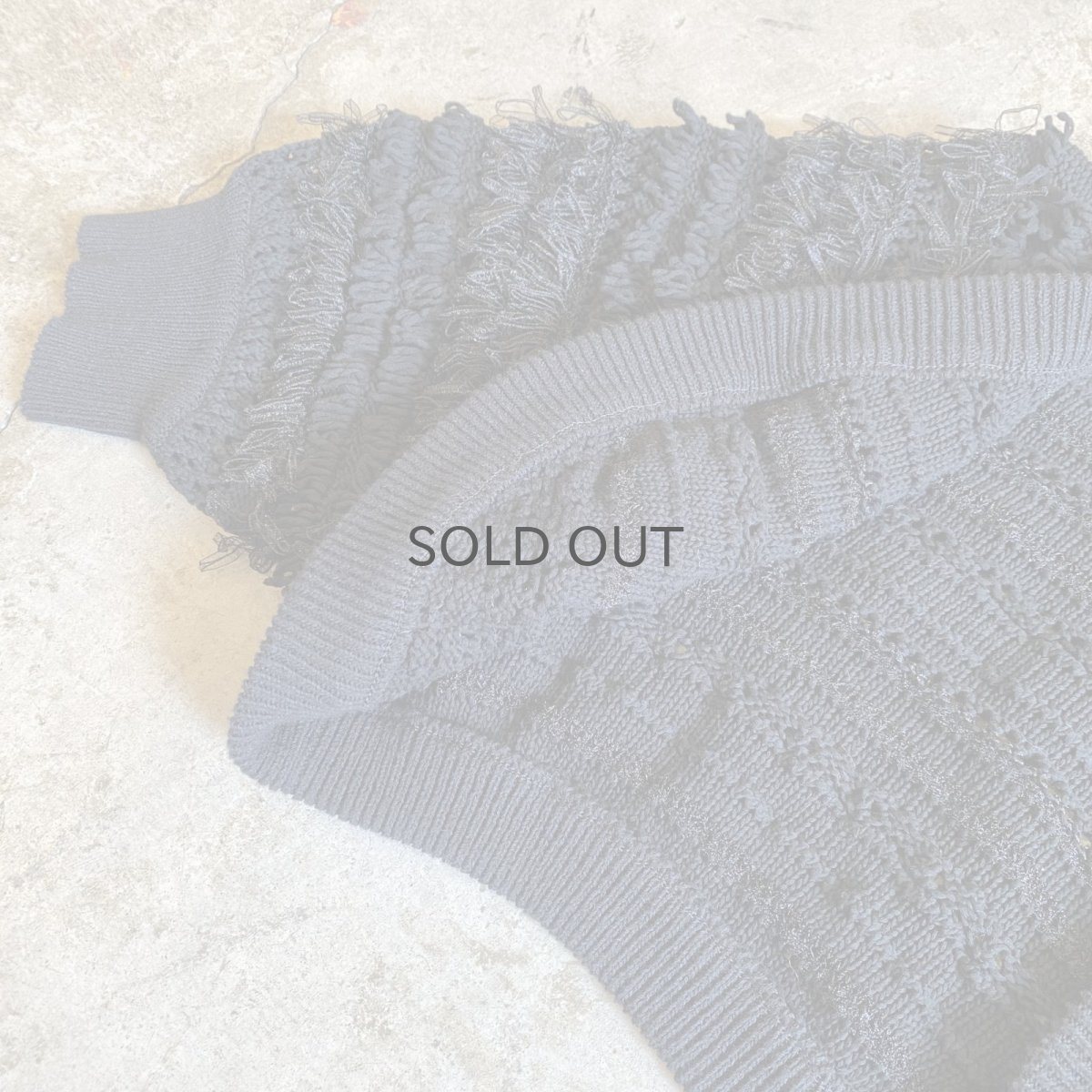 画像8: LOOP SHORT FRINGE KNIT DESIGN S/S BOLERO / Ladies M (8)