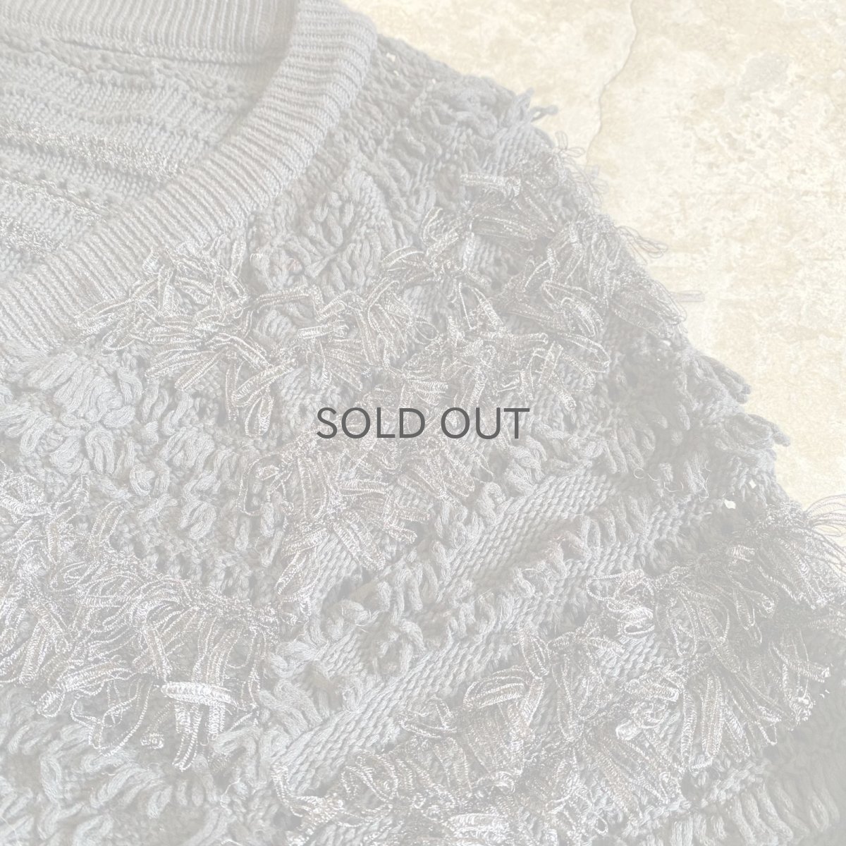 画像6: LOOP SHORT FRINGE KNIT DESIGN S/S BOLERO / Ladies M (6)