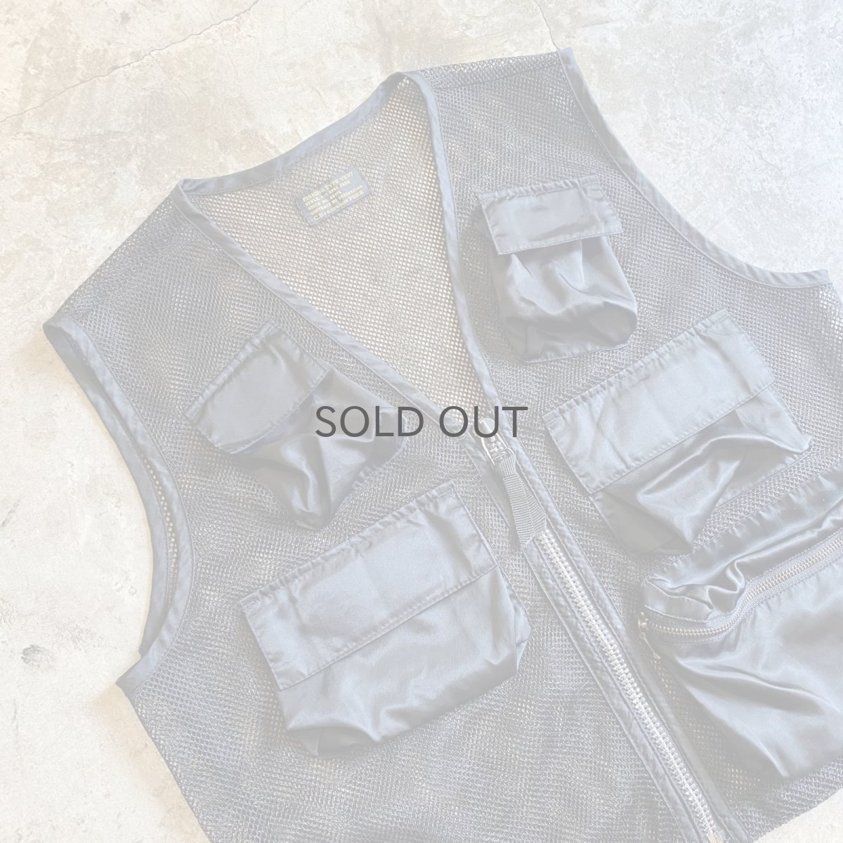 画像3: 5 POCKET DESIGN BLACK COLOR MESH FISHING VEST / Ladies M (3)