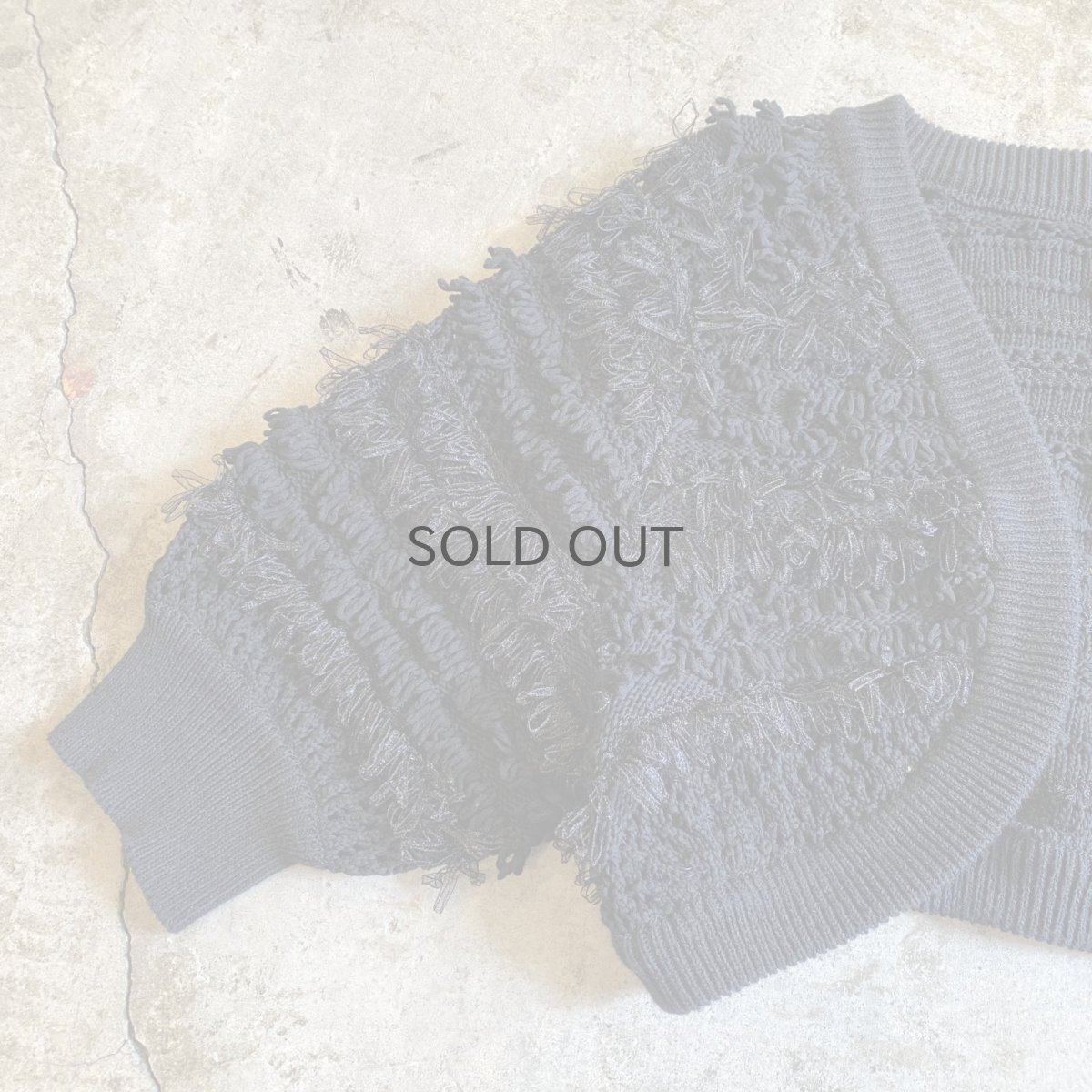画像4: LOOP SHORT FRINGE KNIT DESIGN S/S BOLERO / Ladies M (4)