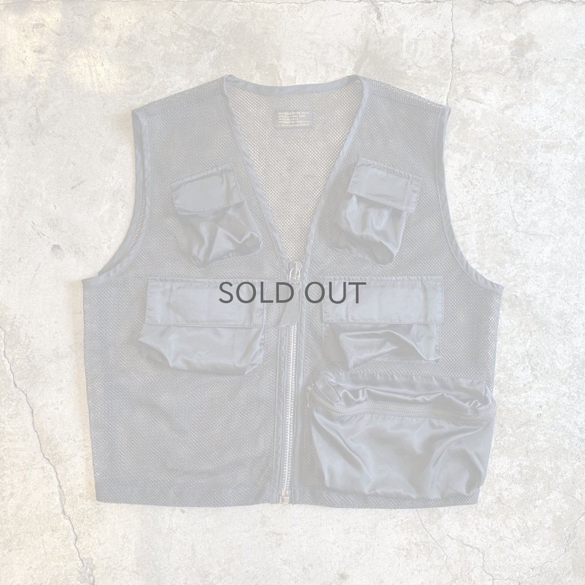画像1: 5 POCKET DESIGN BLACK COLOR MESH FISHING VEST / Ladies M (1)