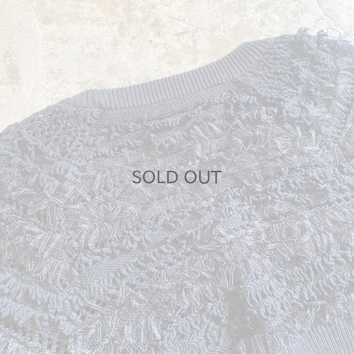 画像10: LOOP SHORT FRINGE KNIT DESIGN S/S BOLERO / Ladies M (10)
