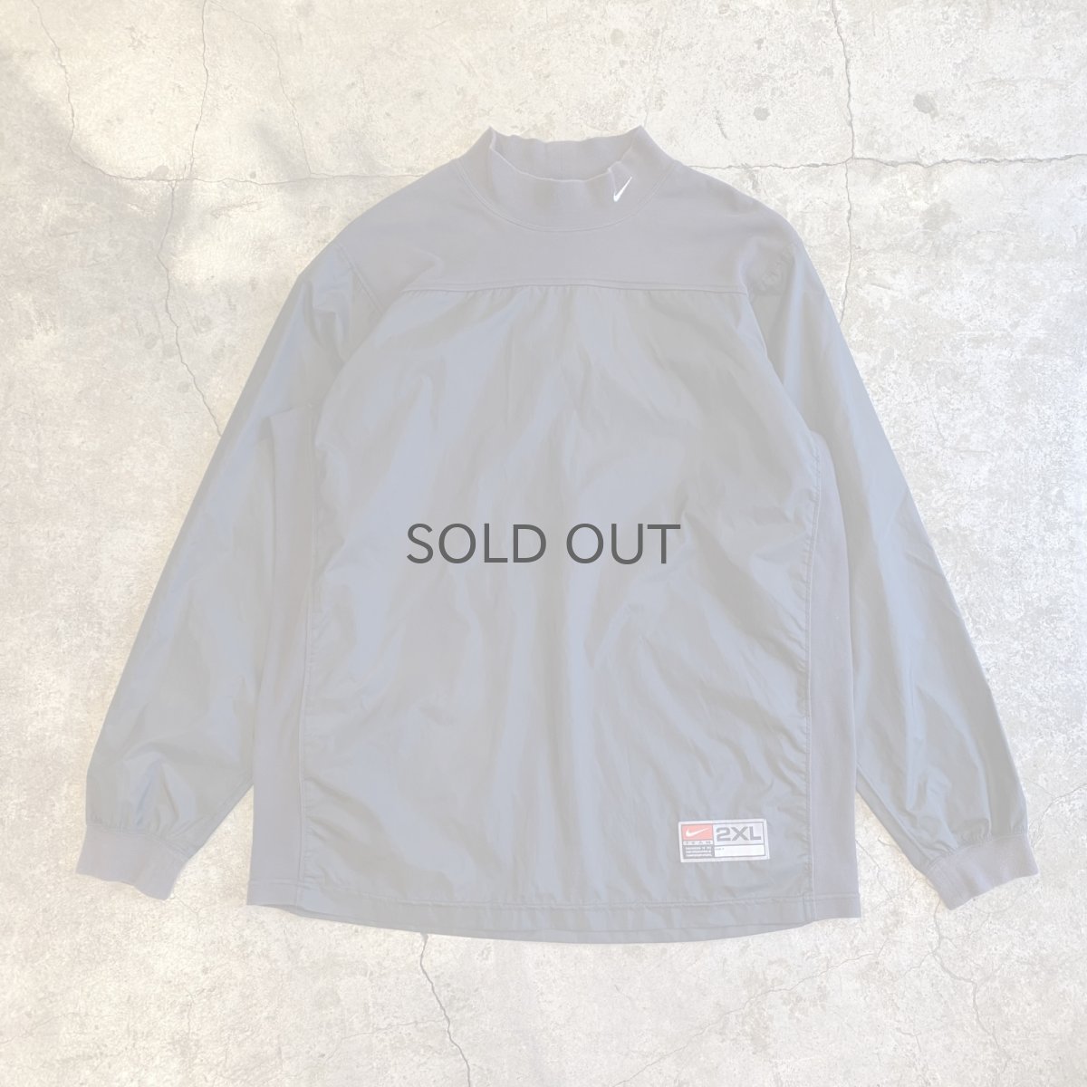 画像1: 【NIKE】MOCK NECK DESIGN NYLON L/S TOPS / Ladies 2XL  (1)