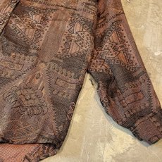 画像6: ALL OVER ARTISTIC PATTERN L/S SHIRT / Mens M / MADE IN INDIA (6)