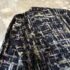 画像9: VELOUR×SHEER SWITCHED PATTERN L/S SHIRT / Mens S (9)