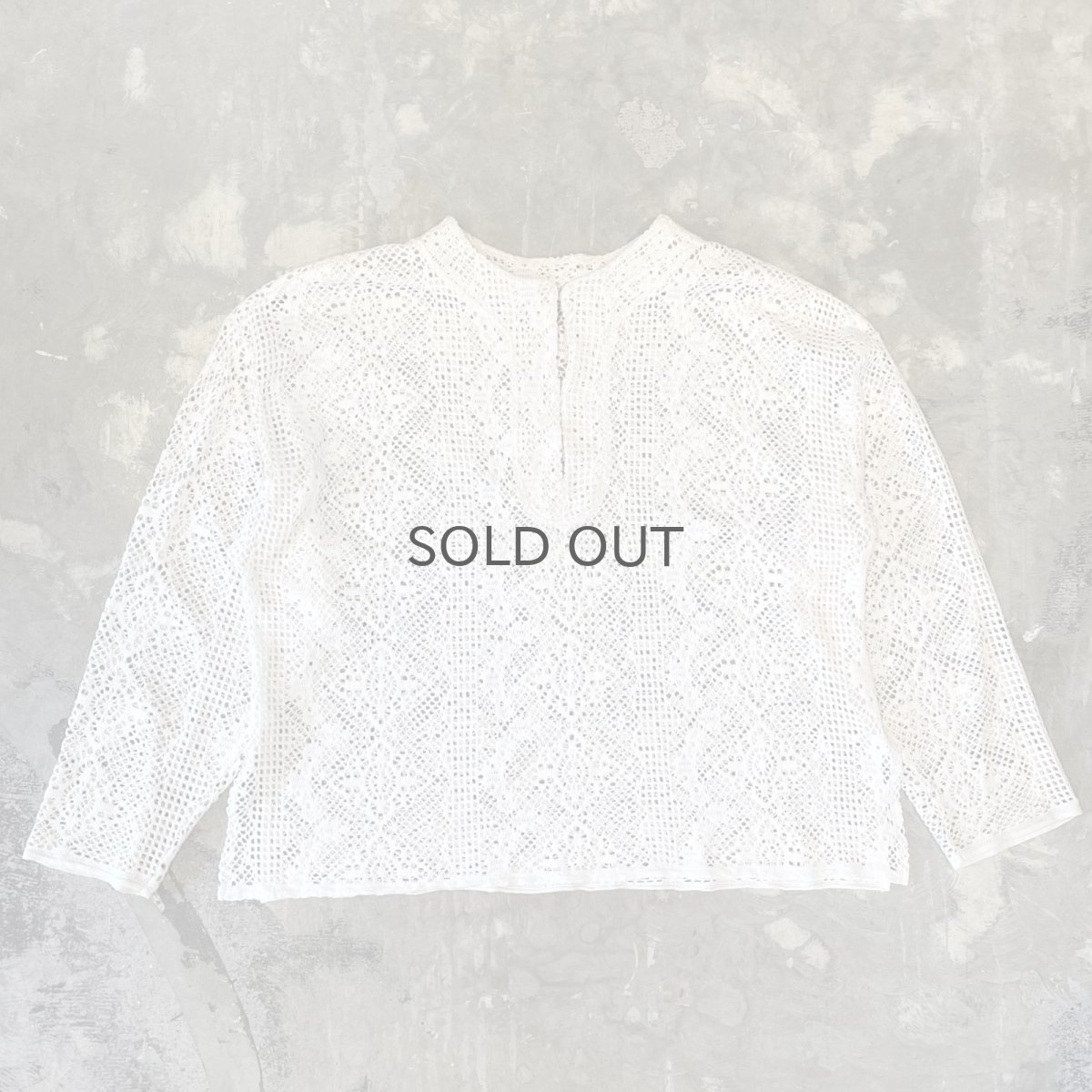画像1: HALF HOOK UP STAND COLLAR MESH L/S SHIRT / Mens L (1)