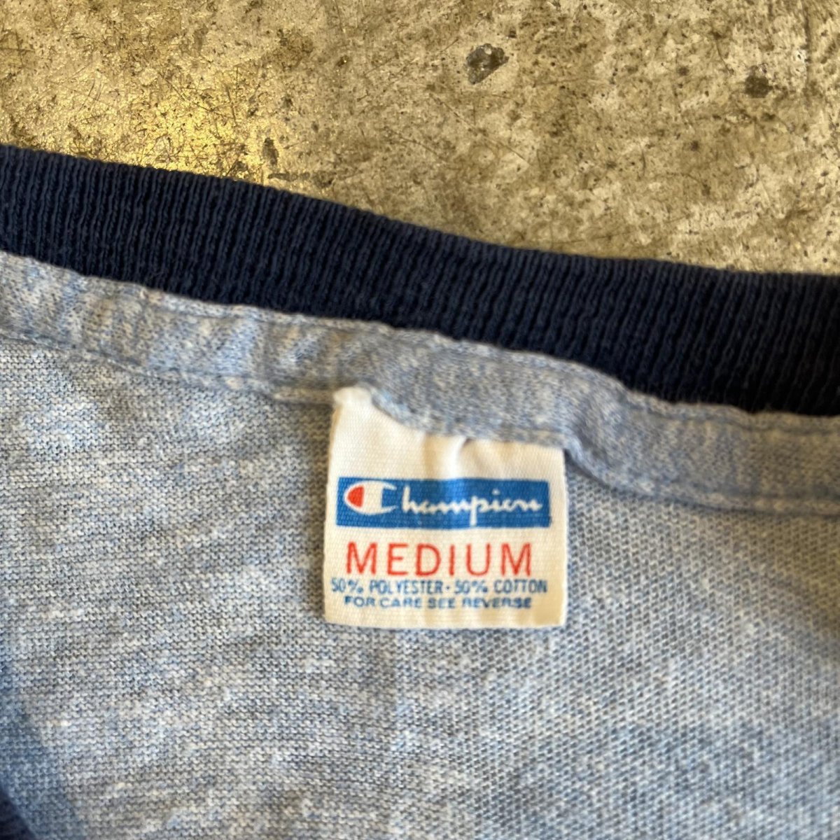 画像10: 70's【CHAMPION】FRONT ROUND LOGO PRINT DESIGN COLLEGE LINGER S/S TEE / Ladies M (10)