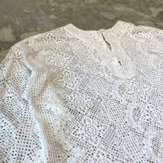 画像3: HALF HOOK UP STAND COLLAR MESH L/S SHIRT / Mens L (3)