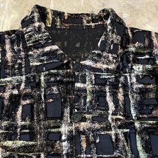 画像10: VELOUR×SHEER SWITCHED PATTERN L/S SHIRT / Mens S (10)