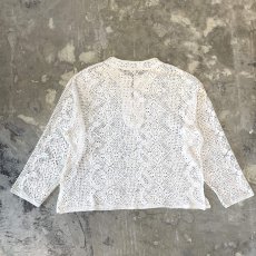 画像2: HALF HOOK UP STAND COLLAR MESH L/S SHIRT / Mens L (2)