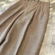 画像4: ALL OVER PATTERN STRAIGHT SILHOUETTE SLACKS / W29 (4)