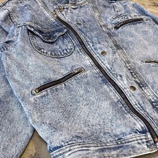 画像6: FRONT FLAP MULTI POCKET HI-NECK DENIM JACKET / Mens XL (6)