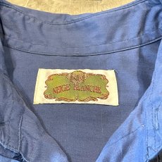 画像10: BLUE COLOR FRONT FRILL L/S SHIRT / Mens M~L (10)
