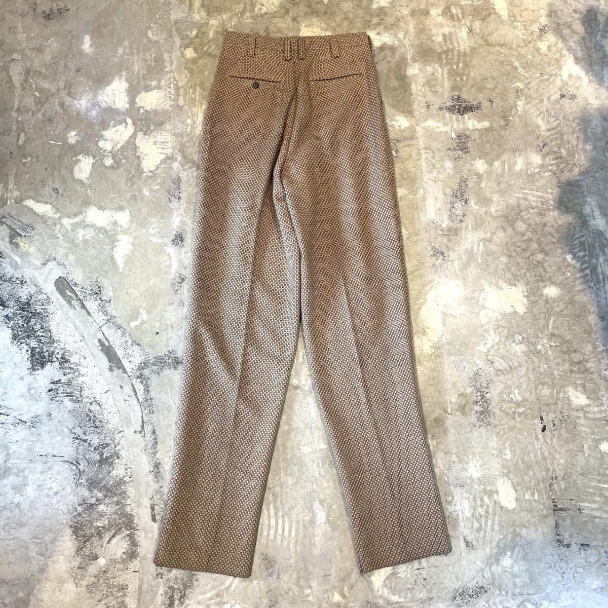 画像2: ALL OVER PATTERN STRAIGHT SILHOUETTE SLACKS / W29 (2)