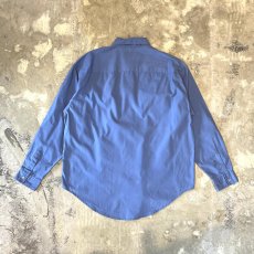 画像2: BLUE COLOR FRONT FRILL L/S SHIRT / Mens M~L (2)