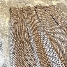 画像3: ALL OVER PATTERN STRAIGHT SILHOUETTE SLACKS / W29 (3)
