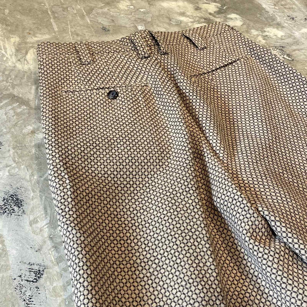 画像9: ALL OVER PATTERN STRAIGHT SILHOUETTE SLACKS / W29 (9)
