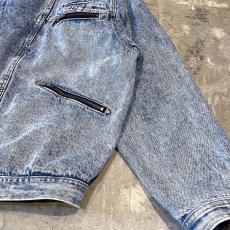 画像7: FRONT FLAP MULTI POCKET HI-NECK DENIM JACKET / Mens XL (7)