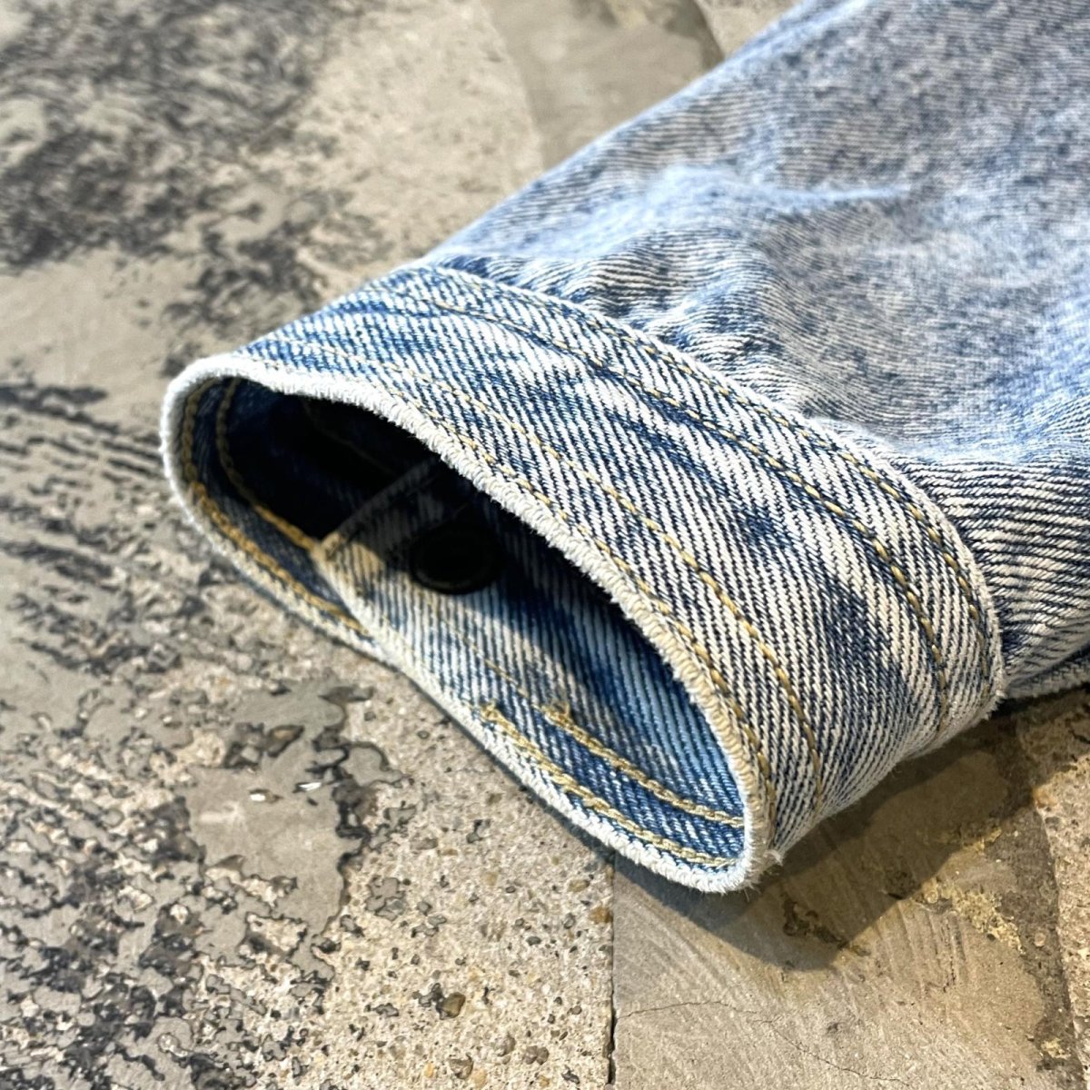 画像8: FRONT FLAP MULTI POCKET HI-NECK DENIM JACKET / Mens XL (8)