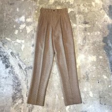 画像1: ALL OVER PATTERN STRAIGHT SILHOUETTE SLACKS / W29 (1)