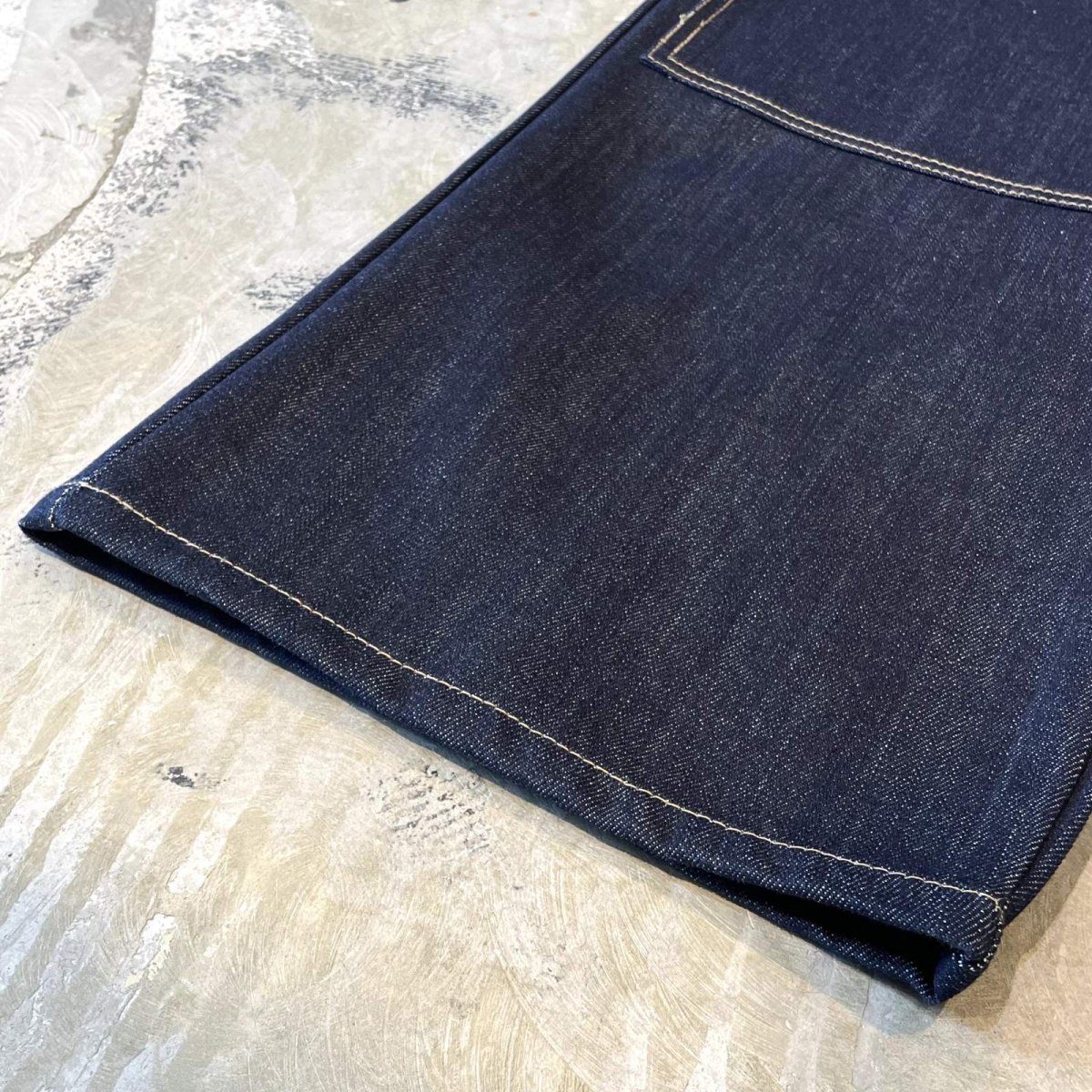 画像8: 【WONDERGROUND】DOUBLE KNEE WIDE SILHOUETTE DENIM PANTS / BLUE / OS (8)