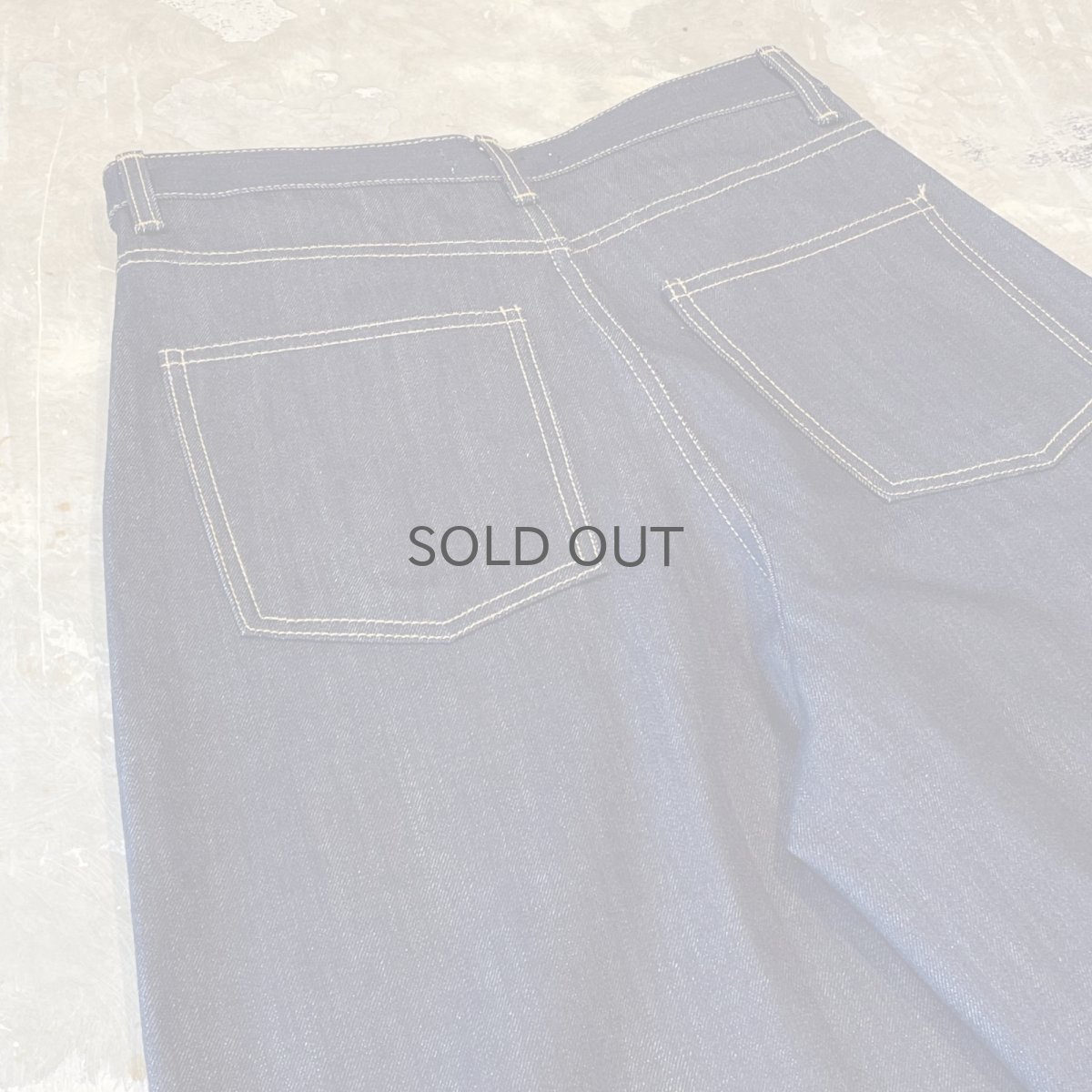 画像9: 【WONDERGROUND】DOUBLE KNEE WIDE SILHOUETTE DENIM PANTS / BLUE / OS (9)