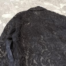 画像9: ALL OVER PATTERN SHEER SHIRT JACKET / Mens L (9)