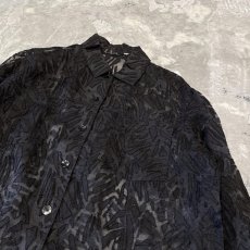 画像4: ALL OVER PATTERN SHEER SHIRT JACKET / Mens L (4)