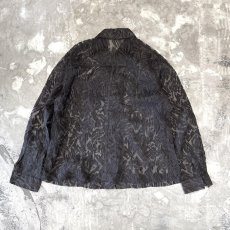画像2: ALL OVER PATTERN SHEER SHIRT JACKET / Mens L (2)