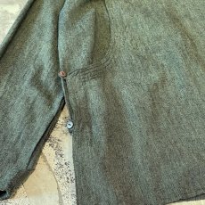 画像5: ASYMMETRY FRONT STAND COLLAR L/S SHIRT / Mens XXL / MADE IN NEPAL (5)