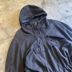画像3: OLD BLACK COLOR FRONT POCKET DESIGN ANORAK HOODIE L/S TOPS / Ladies L (3)
