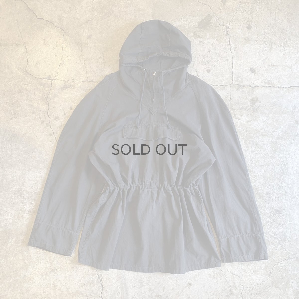 画像1: OLD BLACK COLOR FRONT POCKET DESIGN ANORAK HOODIE L/S TOPS / Ladies L (1)