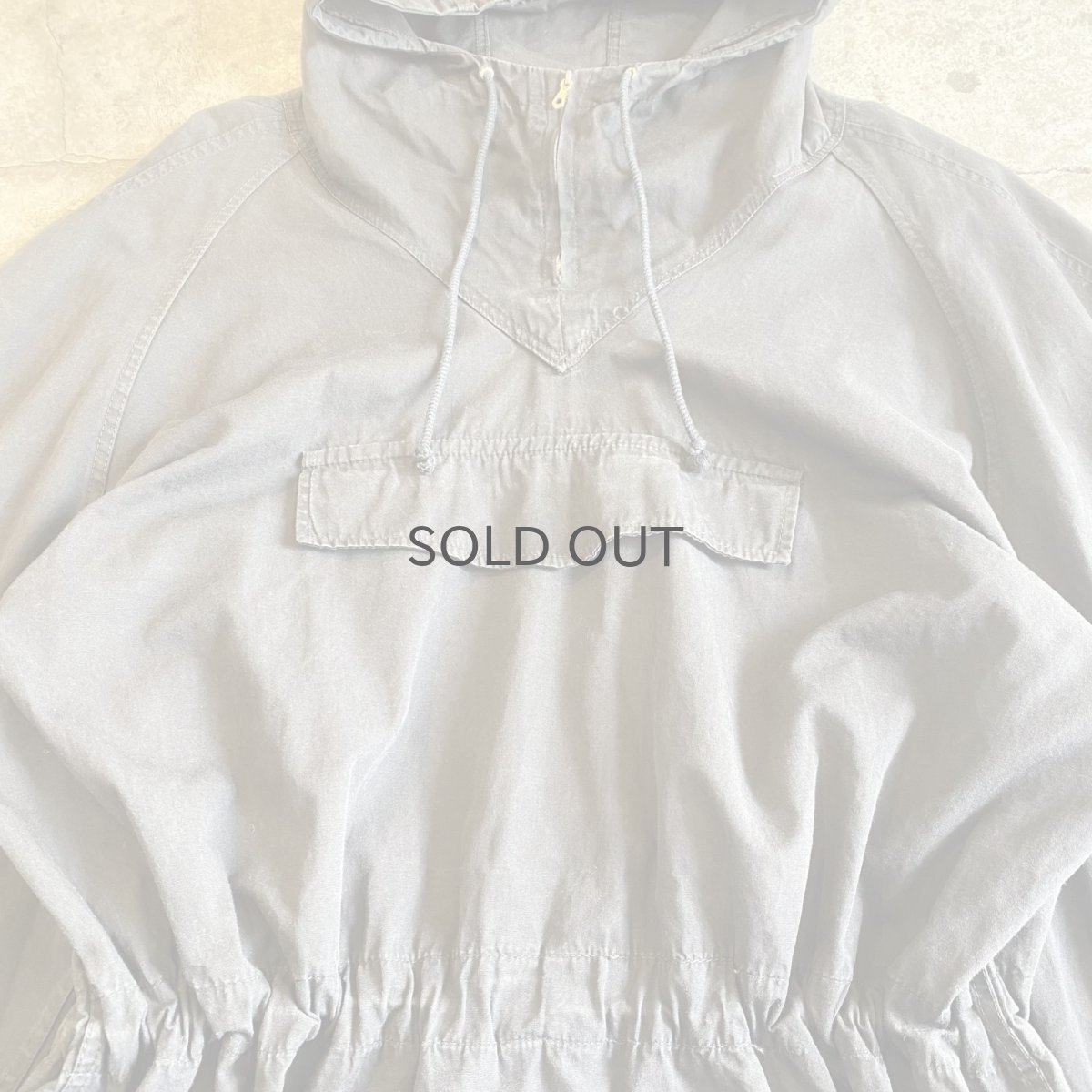 画像5: OLD BLACK COLOR FRONT POCKET DESIGN ANORAK HOODIE L/S TOPS / Ladies L (5)