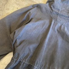 画像13: OLD BLACK COLOR FRONT POCKET DESIGN ANORAK HOODIE L/S TOPS / Ladies L (13)