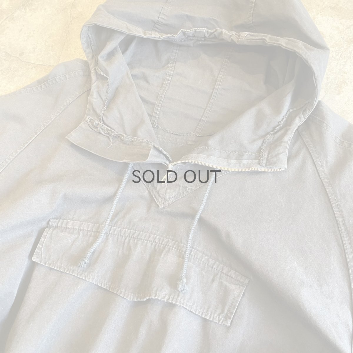 画像11: OLD BLACK COLOR FRONT POCKET DESIGN ANORAK HOODIE L/S TOPS / Ladies L (11)