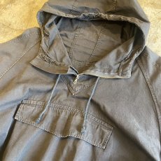 画像11: OLD BLACK COLOR FRONT POCKET DESIGN ANORAK HOODIE L/S TOPS / Ladies L (11)
