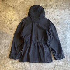 画像2: OLD BLACK COLOR FRONT POCKET DESIGN ANORAK HOODIE L/S TOPS / Ladies L (2)