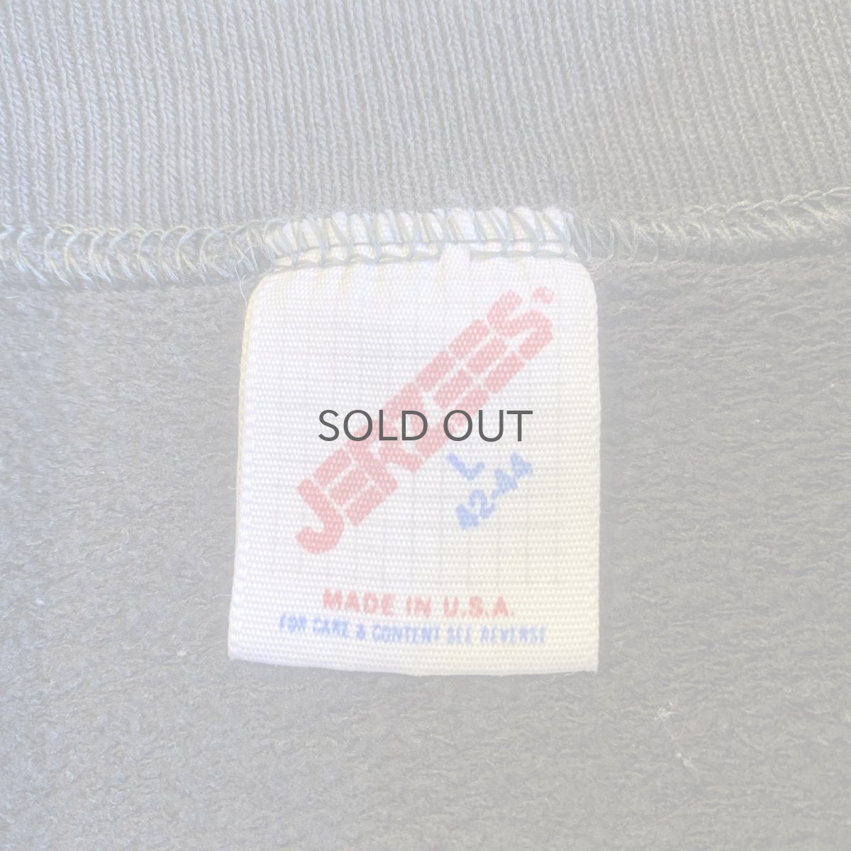 画像11: OLD FRONT SLEEVE LOGO PRINTED DESIGN BLACK COLOR SWEAT / Ladies L / MADE IN USA (11)