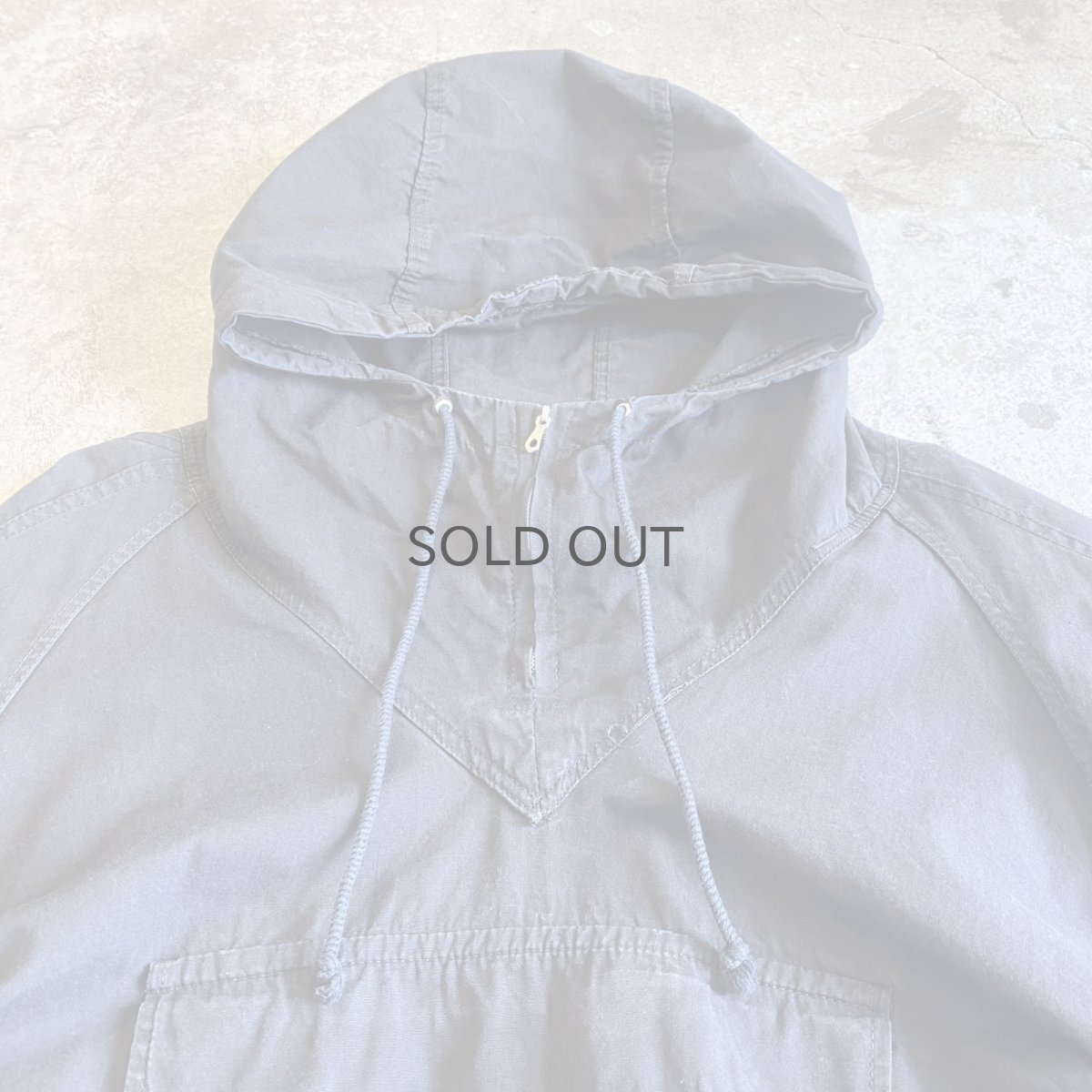 画像4: OLD BLACK COLOR FRONT POCKET DESIGN ANORAK HOODIE L/S TOPS / Ladies L (4)