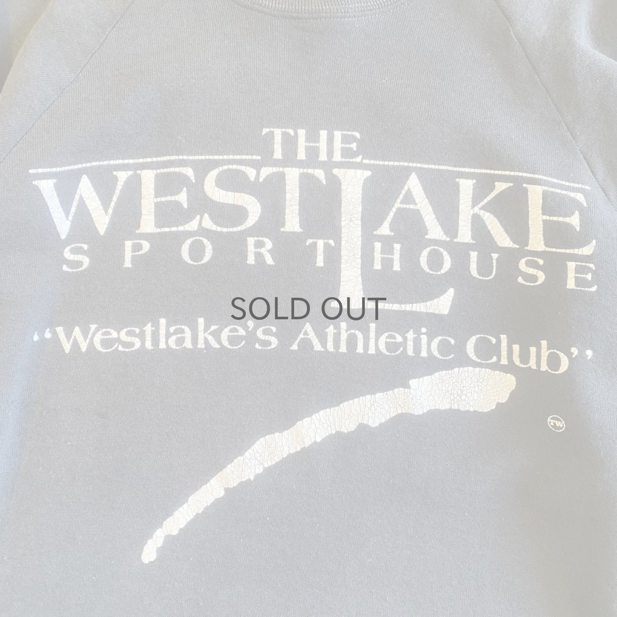 画像6: OLD FRONT SLEEVE LOGO PRINTED DESIGN BLACK COLOR SWEAT / Ladies L / MADE IN USA (6)