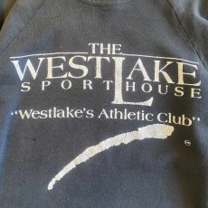 画像6: OLD FRONT SLEEVE LOGO PRINTED DESIGN BLACK COLOR SWEAT / Ladies L / MADE IN USA (6)