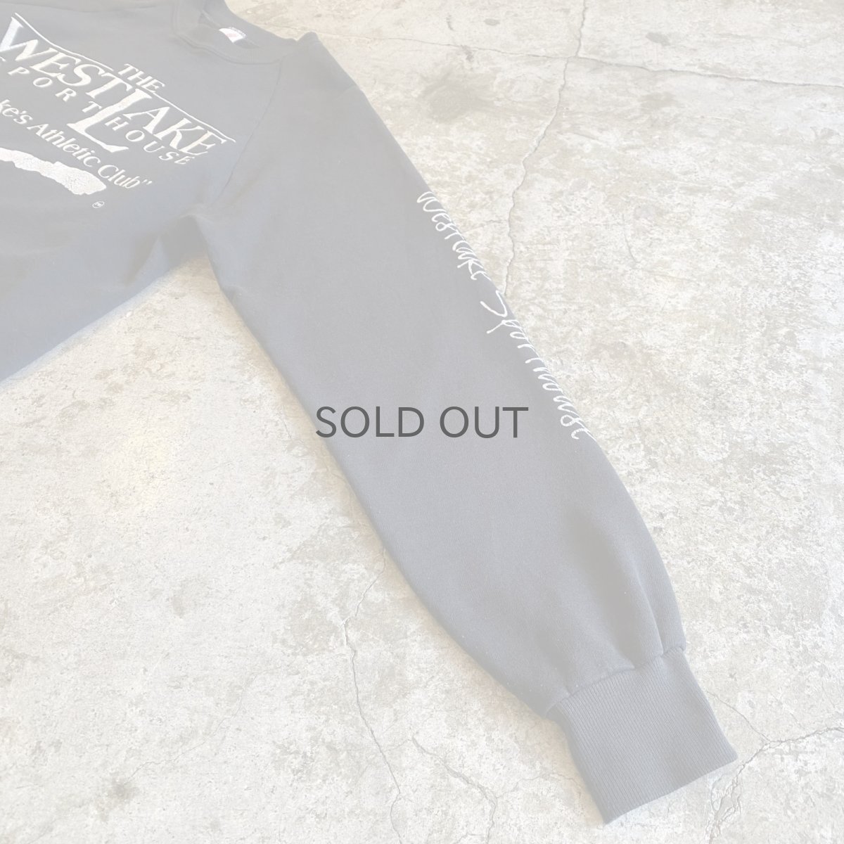 画像5: OLD FRONT SLEEVE LOGO PRINTED DESIGN BLACK COLOR SWEAT / Ladies L / MADE IN USA (5)