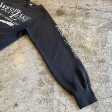 画像5: OLD FRONT SLEEVE LOGO PRINTED DESIGN BLACK COLOR SWEAT / Ladies L / MADE IN USA (5)