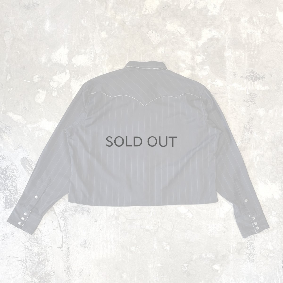 画像2: STRIPE PATTERN BOX SILHOUETTE WESTERN L/S SHIRT / Mens XL (2)