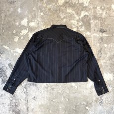 画像2: STRIPE PATTERN BOX SILHOUETTE WESTERN L/S SHIRT / Mens XL (2)