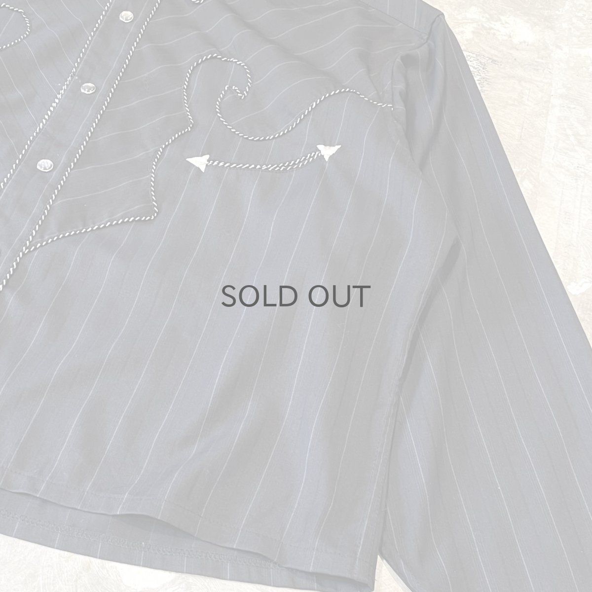 画像6: STRIPE PATTERN BOX SILHOUETTE WESTERN L/S SHIRT / Mens XL (6)