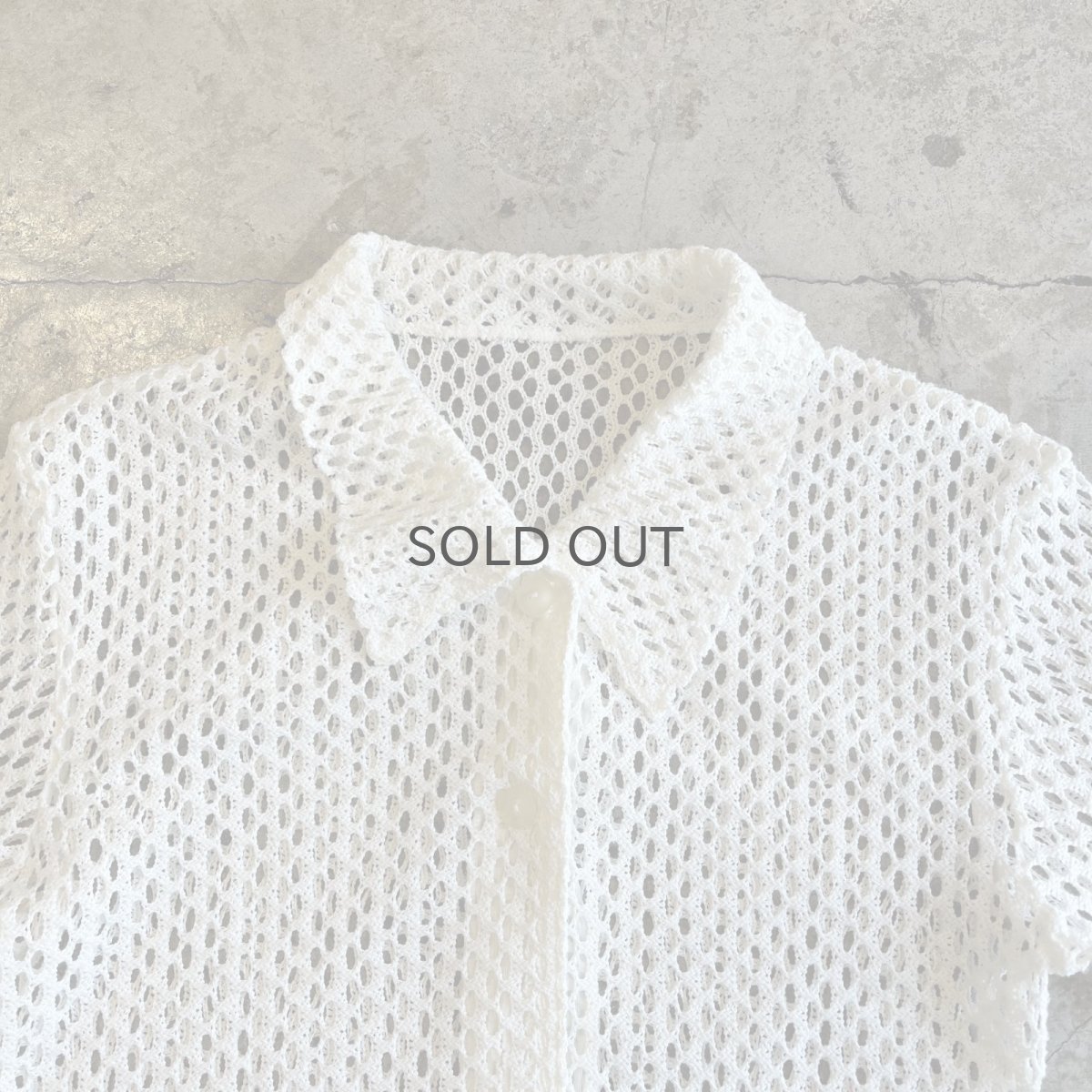 画像8: ALL OVER MESH SHORT DESIGN L/S CARDIGAN  / Ladies M (8)