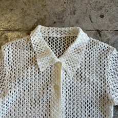 画像8: ALL OVER MESH SHORT DESIGN L/S CARDIGAN  / Ladies M (8)