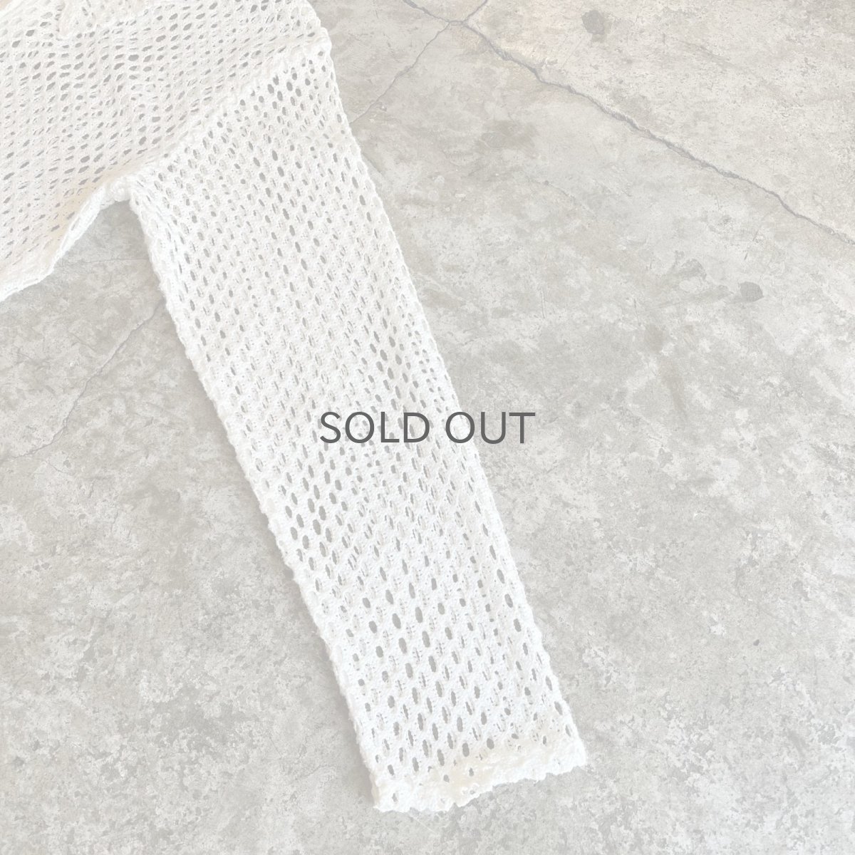 画像7: ALL OVER MESH SHORT DESIGN L/S CARDIGAN  / Ladies M (7)