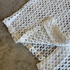 画像5: ALL OVER MESH SHORT DESIGN L/S CARDIGAN  / Ladies M (5)